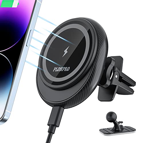 Soporte magnético para Cargador de Coche inalámbrico Magsafe iPhone 13 Pro MAX 13/13 Pro 13 mini/12/12 Pro/12 mini/12 Pro MAX, ventilación de Aire para Coche y Soporte para teléfono para salpicadero Cover