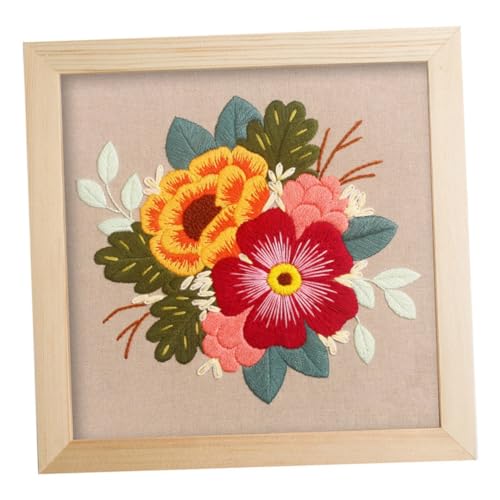 Kit de broderie poinçon LALAFINA 4 pièces avec fil en coton et laine pour débutants
