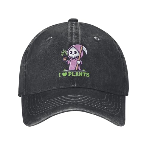 Gorra de béisbol estilo vintage con estampado Grim Reaper miniatura 1