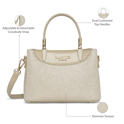 Image of Lavie Luxe Women's Glam Bella 3 Comparment Tote Handbag | Tote Bag For Work | Ladies Purse | Stylish Shoulder Bag | Gift For Women