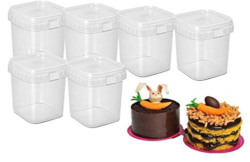 Pote Quadrado C/Lacre Bolo No Pote Descartável 220ml C/100