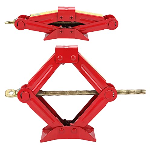 Image of Scissor Jack, 0.5-2 Ton Capacity Professional Saving Strength Design Portable Scissor Jack, Expandable Height Range 3.14-17.3in Stable Car Jack for Trunk Tire Car