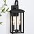 18" Large Black Outdoor Wall Light Fixture, 2-Light Waterproof ETL Listed Outdoor Wall Lamp with Clear Glass, E12 Socket, Aluminum Outside Garage Light Lantern for House, Porch, Patio, Garage