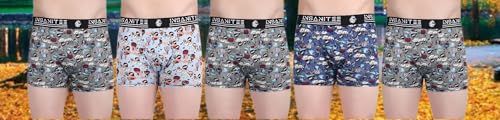 Image of Men's Extra Thin Elastic Nylon Underwear Long Comfortable Breathable Comfort All Over Printed Design Boxer
