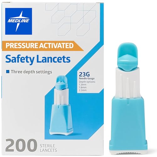 23G Adjustable-Depth Safety Lancets with Pressure Activation,200,Box,MPHADJDEPTHZ