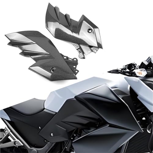 Ailettes de carénage moto anti-rayures pour Kawasaki Z 250, support de flanc look carbone 13-18