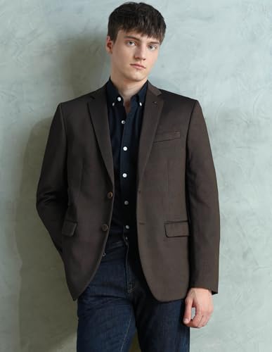 Image of Arrow Men's Zero Calorie Slim Fit Textured Blazer