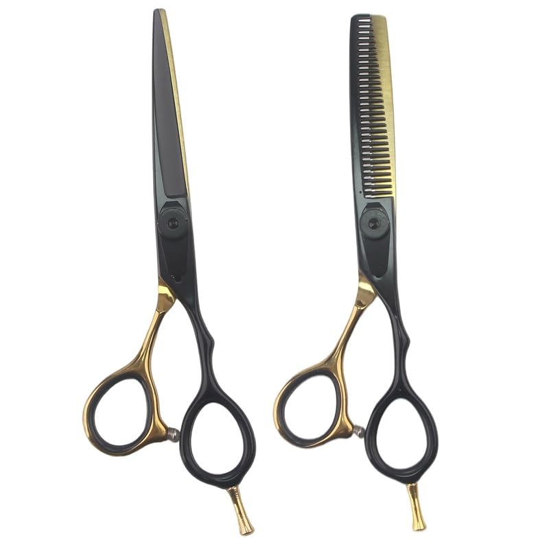 Tijeras para Cortar el Cabello, 6 Pulgadas, de Acero Inoxidable japonés 9CR, para peluquería, Tijeras para Cortar el Cabello y entresacar, para Juego de Corte de Cabello