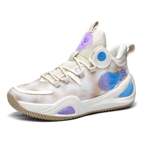Image of Men's Basketball Shoes Fashionable Breathable Anti Slip Sports Shoes Outdoor Running Fitness Training Shoes