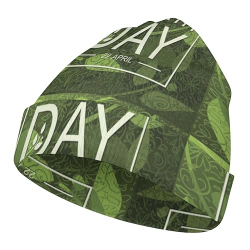 Earth Day 2023 Kids Beanie Hat for for Girls Boys Children Cap Winter Knitted Chemo Cancer Headwear Accessories Gifts Decoration Black - Main Image