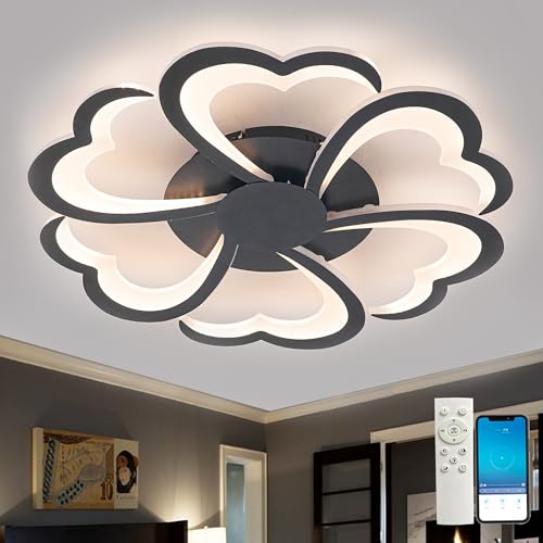 Plafonnier LED moderne 72W dimmable avec télécommande pour salon