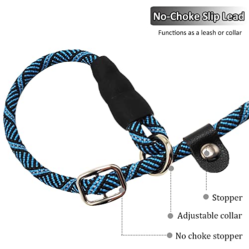 Sepxufore Reflective Long Dog Leash Slip Lead, No-Choking 12Ft/20Ft/30Ft/50Ft Rope Training Lead For Medium Dogs Small Puppy Pets Behavior Active Playing #TOP1