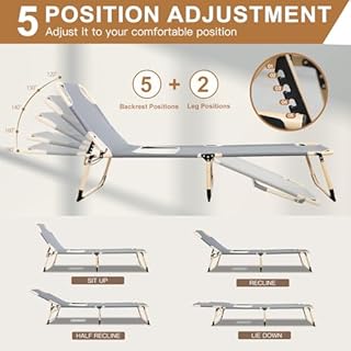 Fodlable BBL Chair with Hole for Butt，Multifunctional BBL Lounge Chairs Folding Portable Comfy Adjustable 5-Position Lay Flat Foldable Chaise BBL Recovery Must Haves