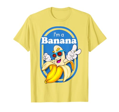Funny Yellow I'm a Banana Lazy Halloween Fruit Maglietta