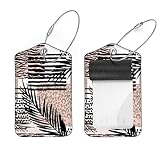 Leicht und langlebig – hochwertiges PU-Leder, weich, leicht und langlebig, zerkratzt nicht Ihr Gepäck. Edelstahlschlaufe, verbinden Sie Ihr Gepäck und Ihren Anhänger sicher.