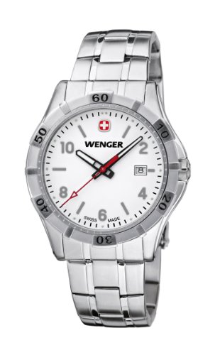Preisvergleich Produktbild Wenger Herren-Armbanduhr XL Platoon Analog Quarz Edelstahl 01.9411.102