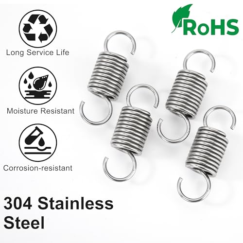 GUNGY Zugfedern mit Haken Edelstahl Zugfeder Spannfeder 40mm Außendurchmesser 14mm Drahtdurchmesser 1,6 mm Maximale Zugkraft 6,00kg 1,6x14x40mm 4 Stück