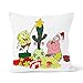 Housse de Coussin taie Dessin animé Bob l'éponge Home Chambre Coussin décoratif Taille 16x16 Pouces 40x40cm