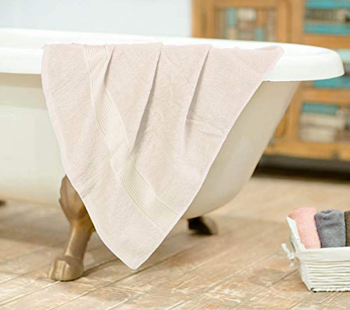 Belizzi Home Ultra Soft 6 Pack Cotton Towel Set, Contains 2 Bath Towels 28X55 Inch, 2 Hand Towels 16X24 Inch & 2 Wash Coths 12X12 Inch, Ideal For Everyday Use, Compact & Lightweight - Ivory #TOP5