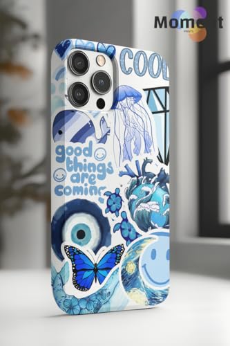 Image of 38Pcs Blue Aesthetic Vinyl Stickers - Blue Mood | Waterproof, Laminated, Reusable, Self-Adhesive Stickers for Laptop, Phone, Diary, Scrapbook, Journal, Gift Box, Aesthetic Room Decor