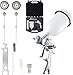 Produktbild BenBow Lackierpistole Set PK60 HVLP 1,4 mm + 1,8 mm Düse + 600 ml Lackbehälter + Koffer  ideal für Autolackierung Industrielacke Heimwerker  hochwertige Sprühqualität  Druckluft-Spritzpistole