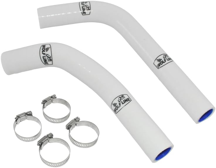2pcs Radiator Hoses Water Coolant Tube Silicone Pipes For Yamaha YZF R3 R25 MT-03 MT03 MT-25 MT25 2015-2024 (White)