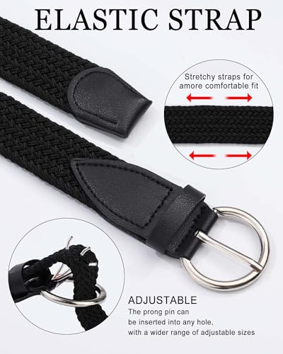 AWAYTR Girls Stretch Braided Belt - Kids Golf Softball Belt for Girls Aged 3-18 Years2