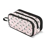 BOENLE Cute Panda Pink Pencil Case Box Girls Large Pencil Pouch with Zipper Compartments Big Capacity Stationery Pen Bag Organizer for Kids Teens Adults School Office,8.86x3.54x4.33in(fg303060939p)