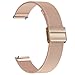 WATORY Armband kompatibel mit ID205L, Mesh Gewebte Edelstahl Armband Metall Uhrenarmband Business Ersatzband für ID205L/ willful SW021/ YAMAY SW021/LIFEBEE ID205L Smartwatch, Roségold