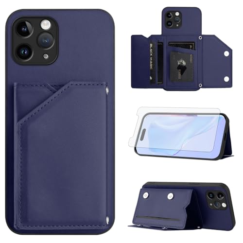 Protection écran verre trempé iPhone 11 Pro et étui portefeuille cuir à lanière