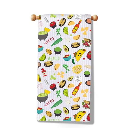 Mexican taco tea towel taco tuesday kitchen towel mexican taco lover gift mexican food lover gift