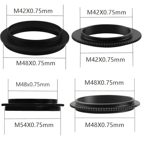 Anillo adaptador de montaje para telescopio con rosca M42 y paso SCT de 0,75mm 4