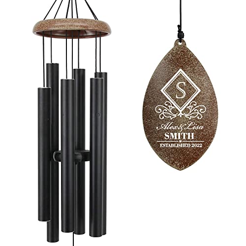 Image of Personalized Wind Chimes for Anniversary, 36 inch 50th Anniversary Wedding Wind Chime Gifts for Loved One, Happy 50th Decorations for Parents, Couples, Husband, Wife, Friends