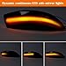 doiplent [2pcs] Side Mirror Turn Signal Lights for Ford Fiesta ST MK7 B-Max 2008-2017 Replacement# 1748313/1748314 Sequential Dynamic Mirror Turn Signal Lights Assemely-Smoked Lens