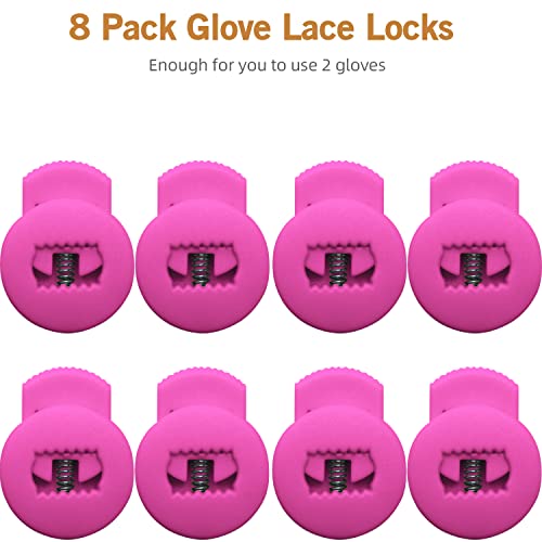Aliball Glove Locks, Lace Locks For Baseball Glove 8 Pack, Never Need Thying Knots Again, Strong Elasticity, Made Plastic And Springs, Fits All Gloves, Baseball Glove Accessories #TOP3