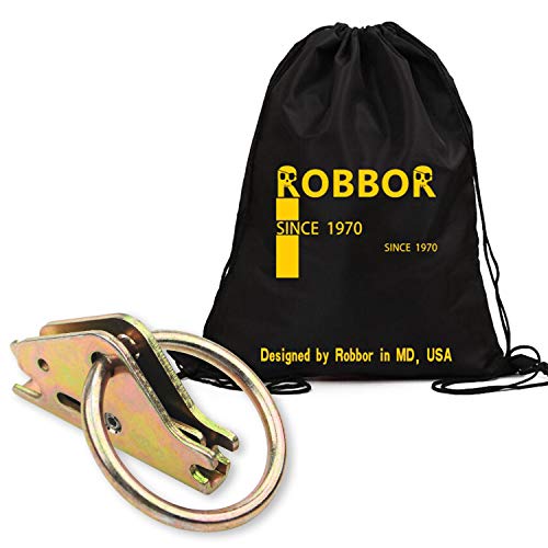 Robbor E-Track O Ring Tie Down Anchors Wll 1,500Lbs Heavy Duty Steel E Track Spring Fitting With 2 In O Ring For E-Track Tie-Down System To Secure Cargo In Enclosed/Flatbed Trailers, Trucks #TOP5