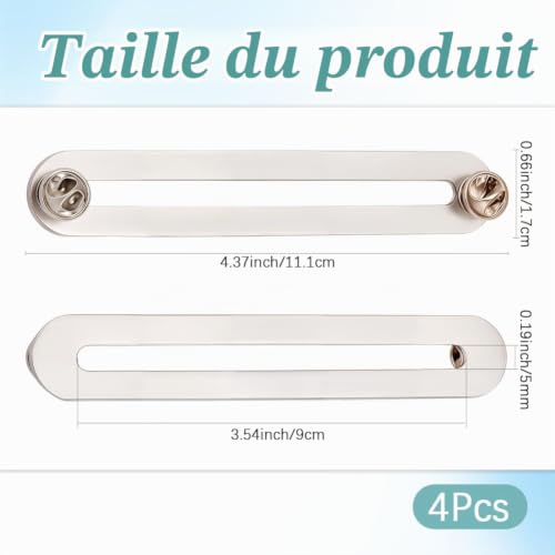 craspire 4 Barre de Fixation pour Rubans Militaires Barre de Maintien pour Rubans Patriotiques Porte Récompenses en Acier Inoxydable et Laiton Support de Rangement pour Uniformes de Vétérans – vue 2