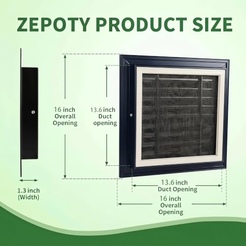 2 Pcs 16" x 16" Gable Aluminum wall Vents for shed loft Windows, with Screens and Screws, for Ventilation of Exterior Doors and Walls Inside Dimensions: 14" x 14" by Durnovty - Used condition - Image 2