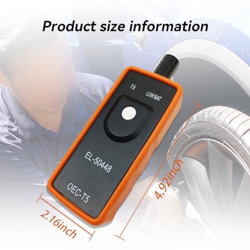 Automotive Tire Sensor Reset Tool, System Programming Training, TPMS Relearn Tool, Tire Pressure Monitor Sensor, EL-50448 OEC T5 Compatible with Most GM Series Vehicles, Car Accessories