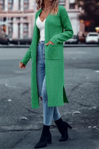 Image of Danedvi Long Cardigan Sweaters Women Trendy Open Front Coat with Pockets