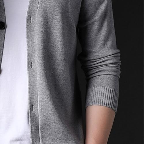Cardigan léger à col en V homme : pull tricoté ajustée chic - 6