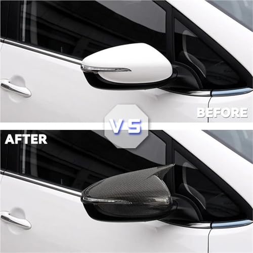 Boîtier rétroviseur Kia K3 résistant effet carbone protection auto - 3