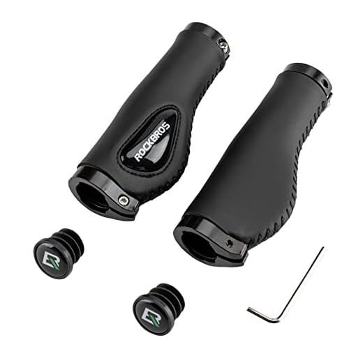 ROCKBROS Bike Handle Grips Ergonomics Design Soft Gel Dual Lock on Bicycle Handlebar Grips for Mountain MTB MBX Bike Electric Scooter Black