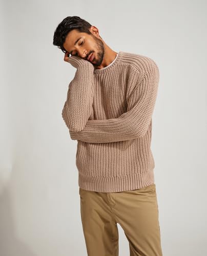 PJ PAUL JONES Mens Sweater Crewneck Knit Sweaters Casual Textured Pullover Sweater