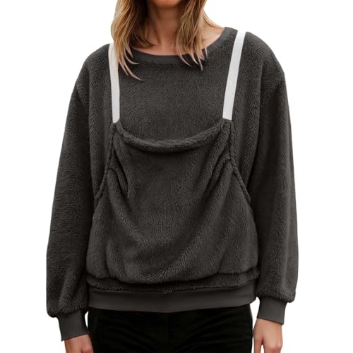 Sweat femme avec grande poche solide pour porter son animal