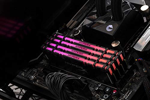 Image of HyperX Predator DDR4 RGB 64GB Kit (4 x 16GB) 3200MHz CL16 DIMM XMP RAM Memory /Infrared Sync Technology- Black (HX432C16PB3AK4 /64)