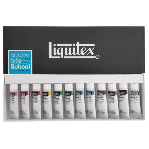 リキテックス(Liquitex) アクリル絵具 スクールカラー レギュラータイプ 12色セット 伝統色 R1 10ml