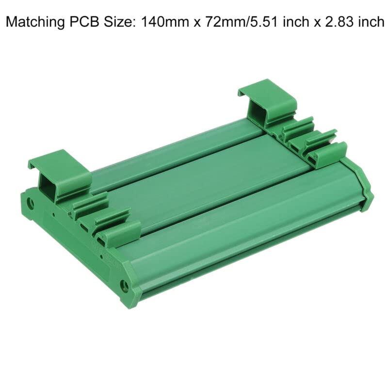 Tool parts DIN Rail Mount for Carrier for 140mm x 72mm PCB - Housing - Bracket - for Green