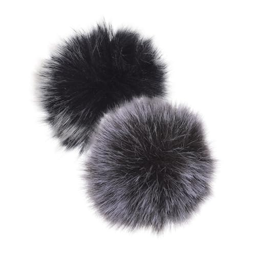 Vaguelly 2Pcs Furry Microphone Windscreen Lavalier Lapel Windshield for Mini Clip Lavalier Mic Noise Absorption High Sensitivity for Interviews and Live
