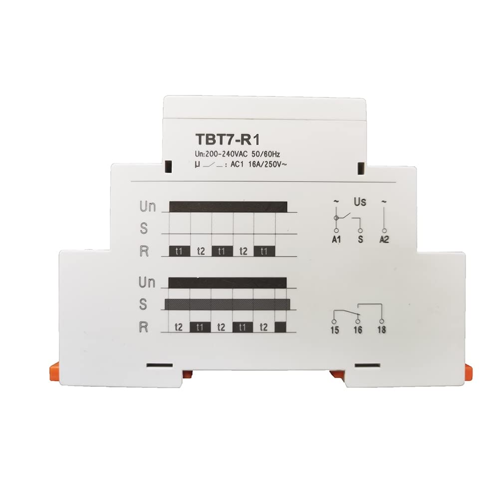 Relè temporizzato on-off ciclo asimmetrico 12v temporizzatore Sostituire ST3PR/ATDV/JVM-2 1 pz(Orange Knob,TBT7-R2-200-240VAC)